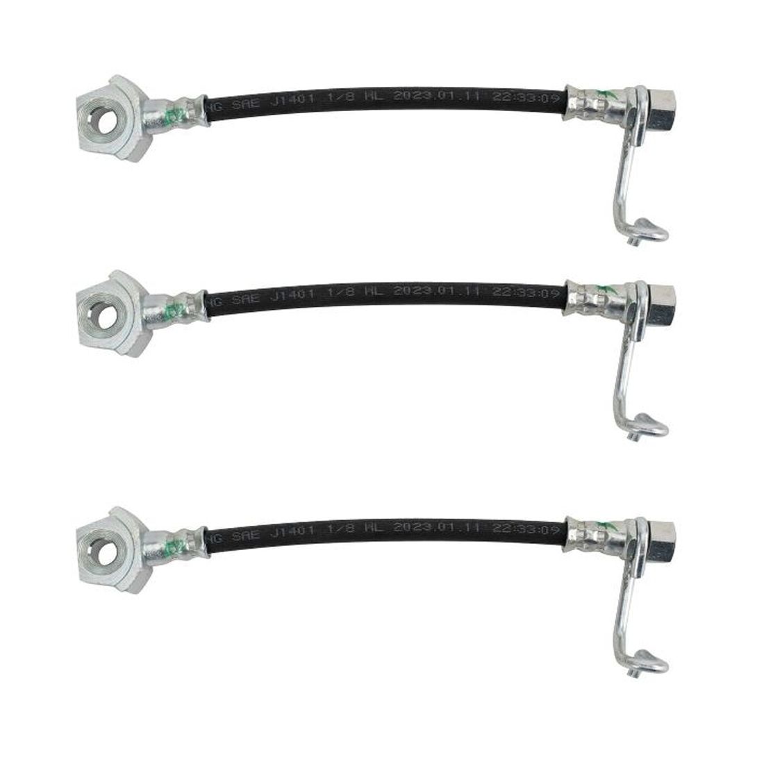 3 Sets Of - Rear Right Brake Hose Fits 2000-2005 Ford Excursion 1999-2001 F-250 F-350