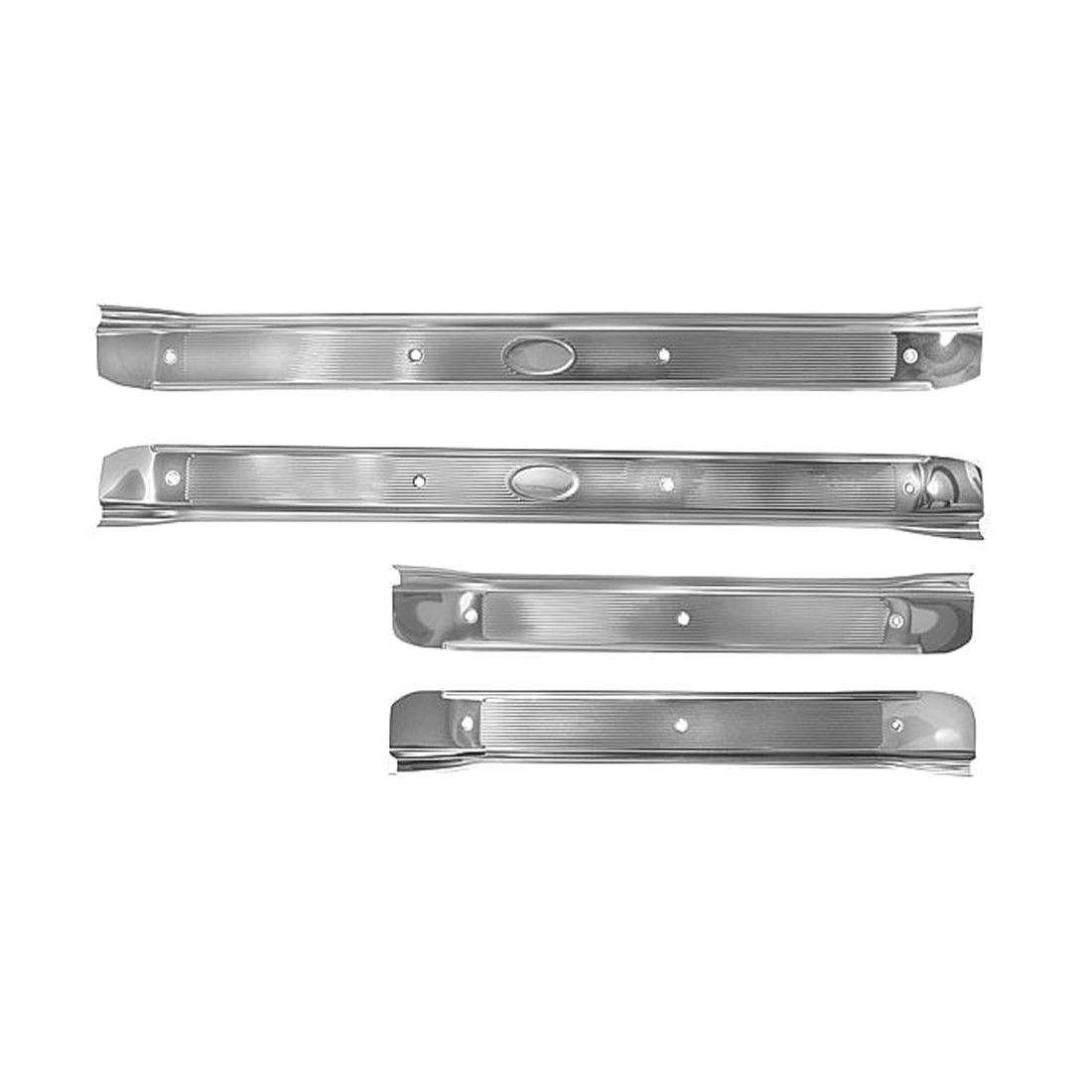 For 1969-1972 Chevelle Concours Estate 4-Door Sill Scuff Plate Stainless Set