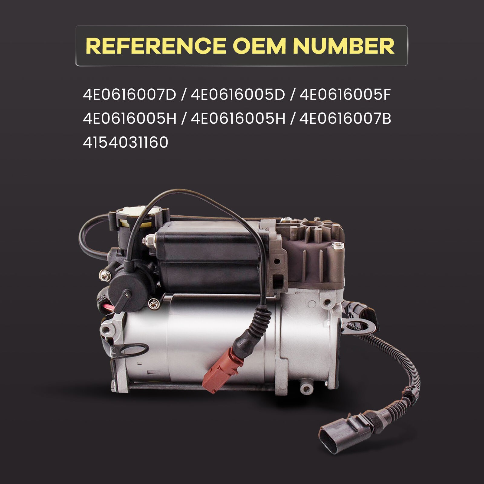 Air Compressor Suspension Pump For Quattro L Plus Sedan 4-Door 4.2L 2005-2008