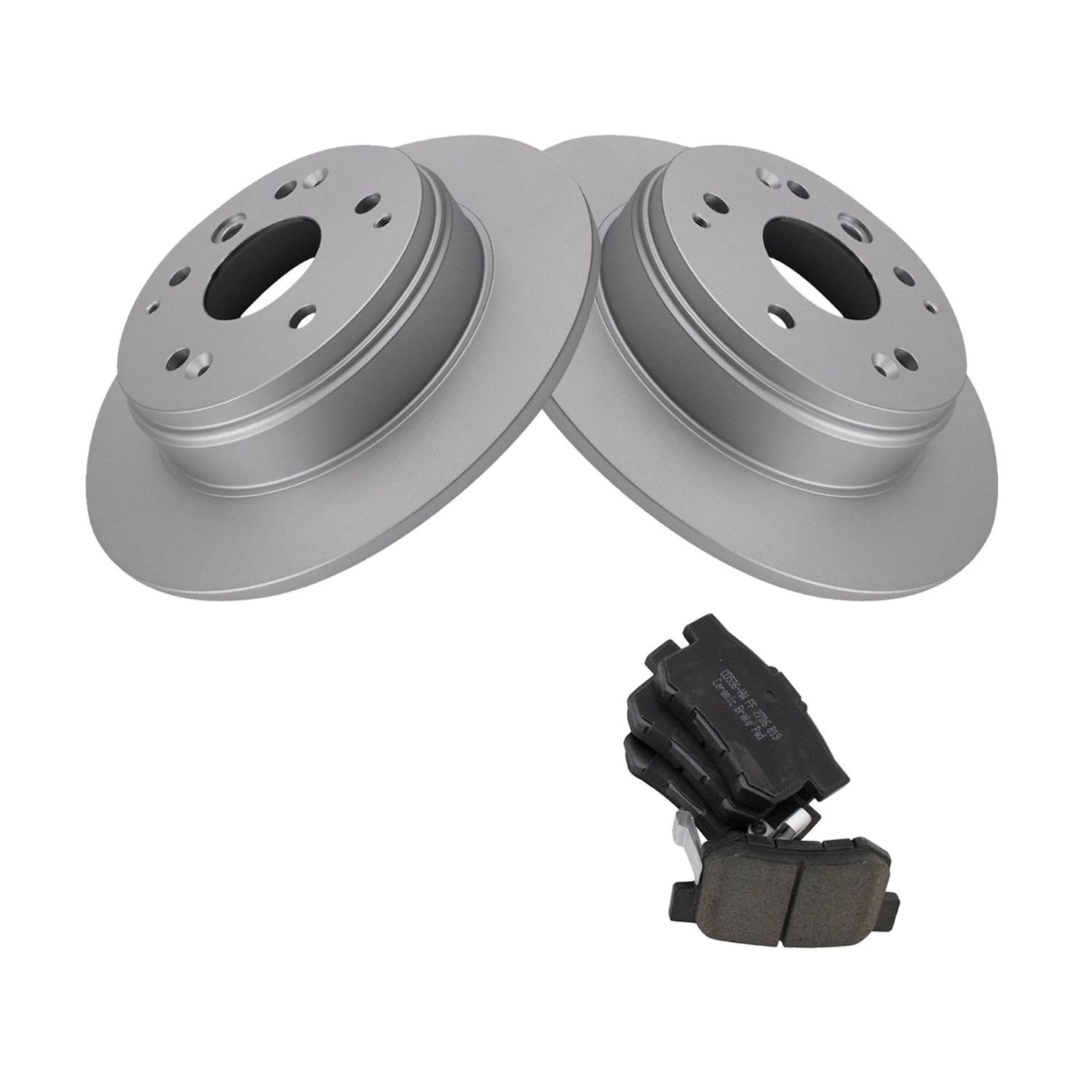 For 2004-2008 Acura TL Base Premium Ceramic Brake Pad & Coated Rotor Set Rear