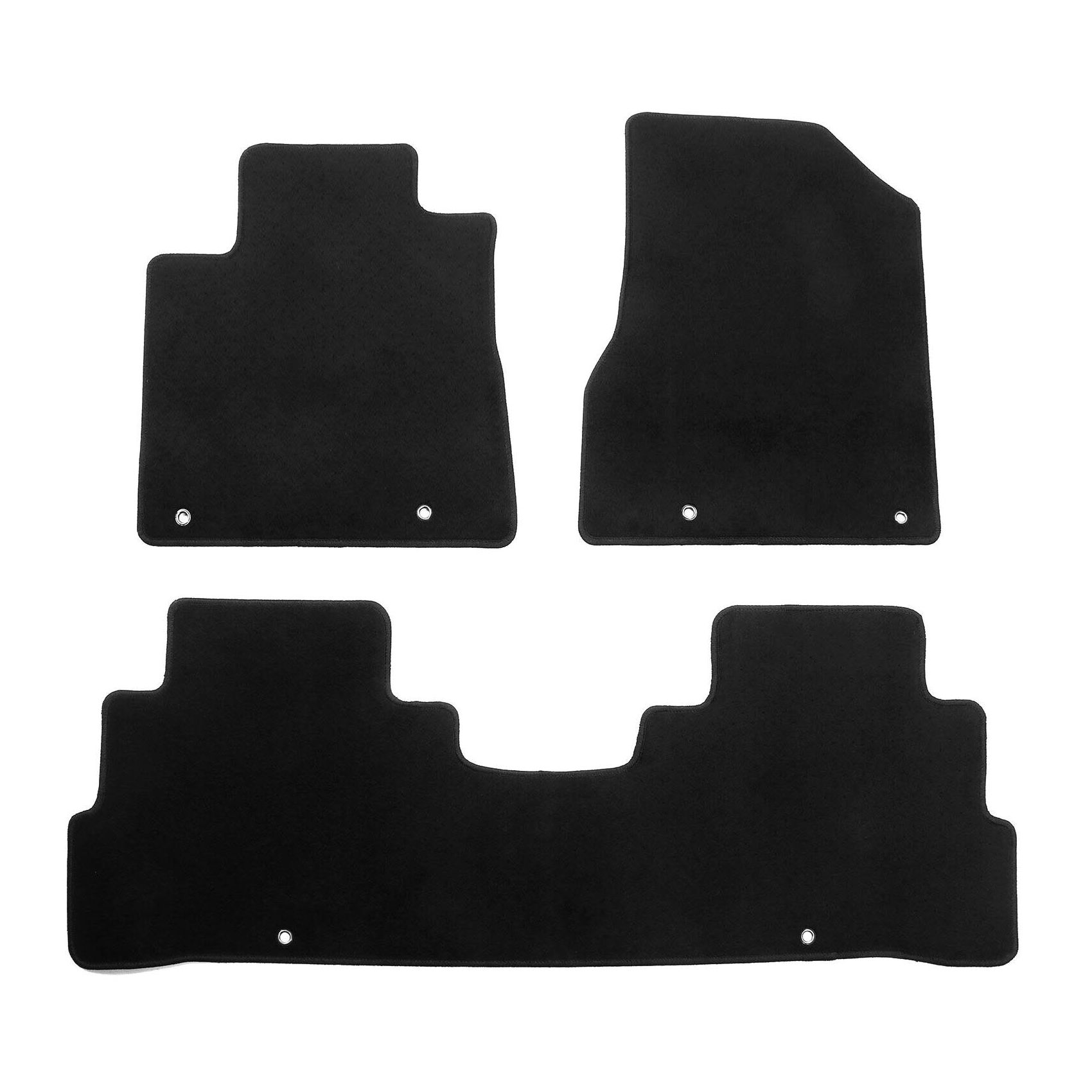 For 2015-2024 Nissan Murano SL Front Rear Floor Mats Carpet Nylon 3PCS Black