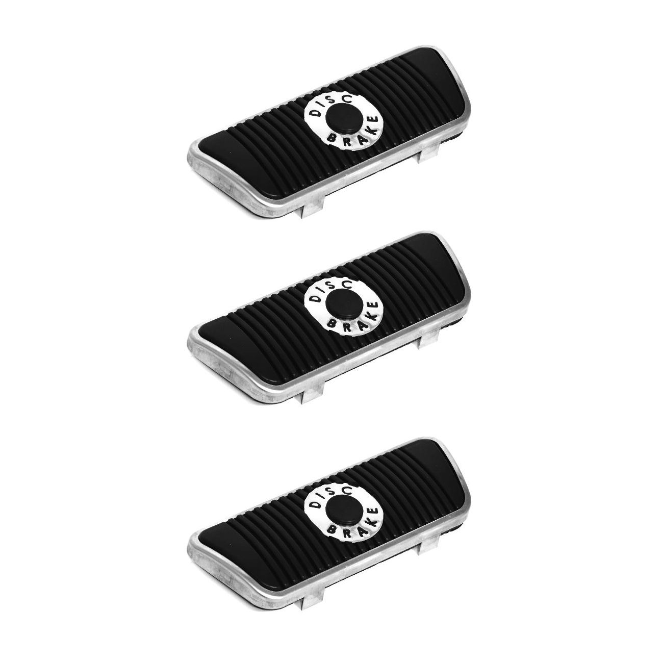3 Sets Of - 68-73 Ford Mustang Disc Brake Pedal W/ Stainless Trim For Automatic