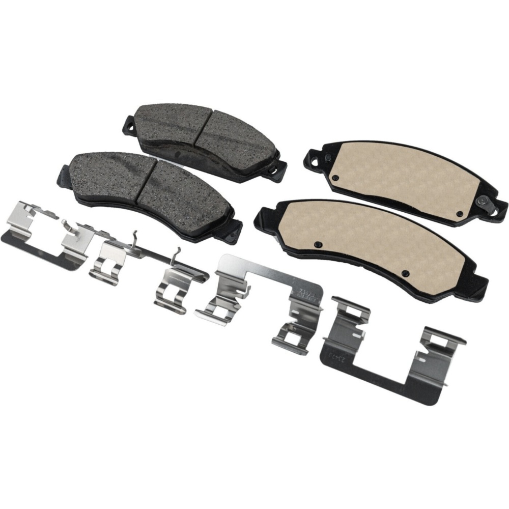 Front Ceramic Brake Pad Set For Avalanche Suburban Tahoe Yukon W/ Rear Drum
