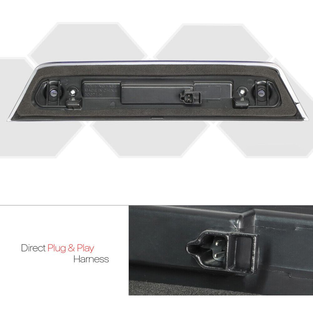 Fits 2010-2016 Dodge Journey [Chrome/Clear] LED Third 3rd Brake Light Tail Lamp