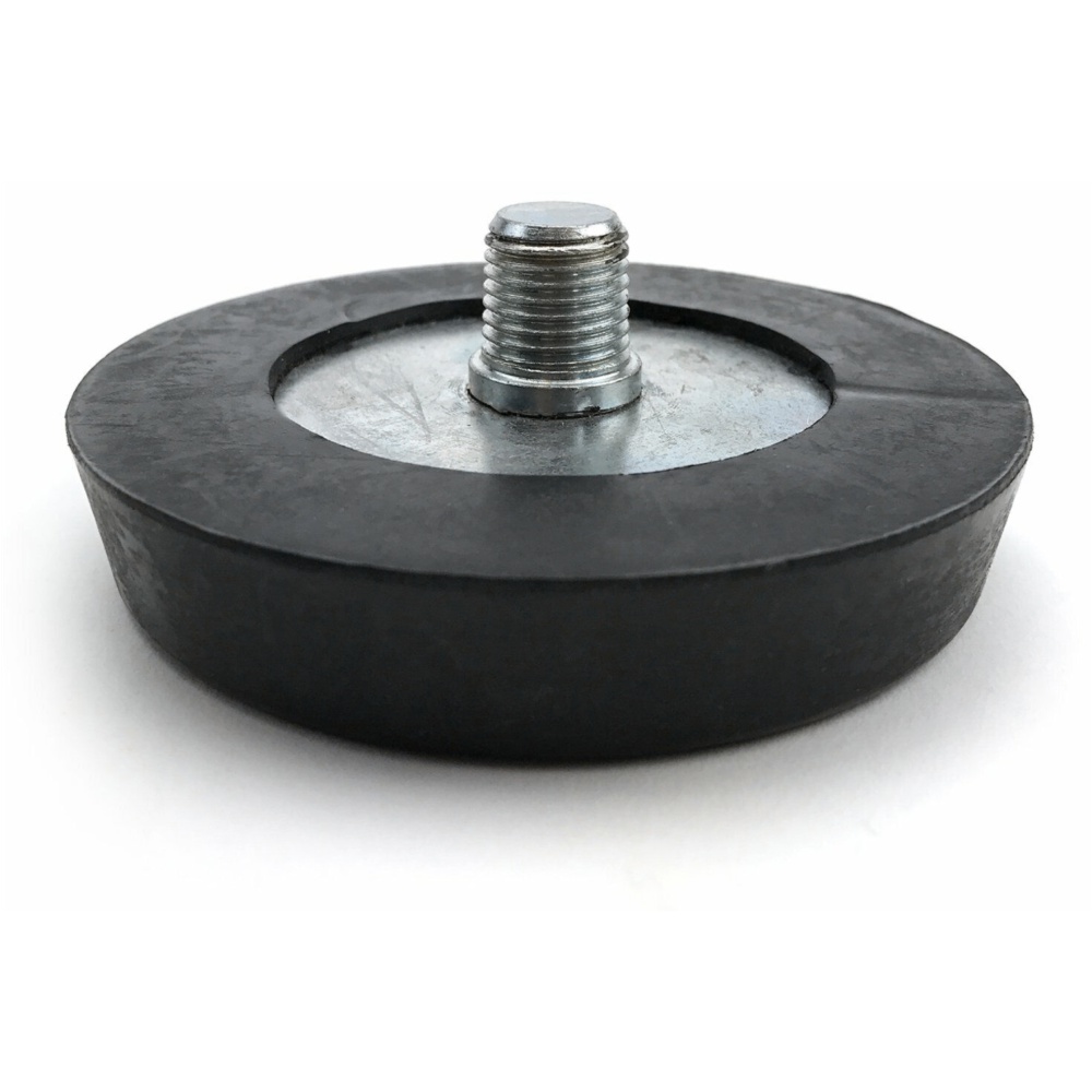 ROUND RUBBER BRAKE PEDAL PAD 3.25" DIAMETER WITH 1.5" MOUNTING STUD HOT ROD