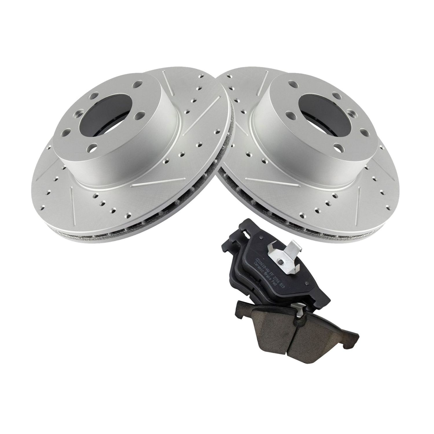 For 08-13 BMW 128i Base Coupe Front Premium Posi Ceramic Brake Pad & Rotor Kit