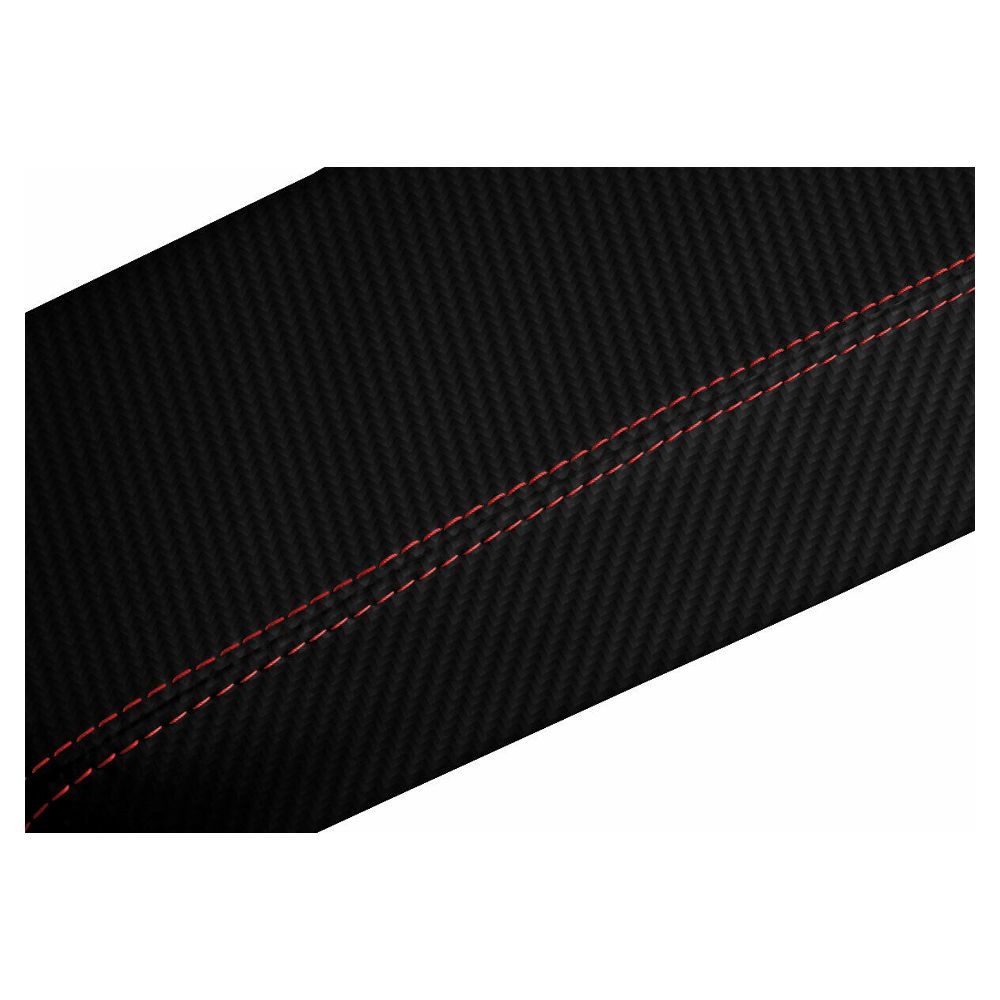 Console Lid Armrest Cover Carbon Fiber For Dodge Charger 2008-2010 Red Stitch