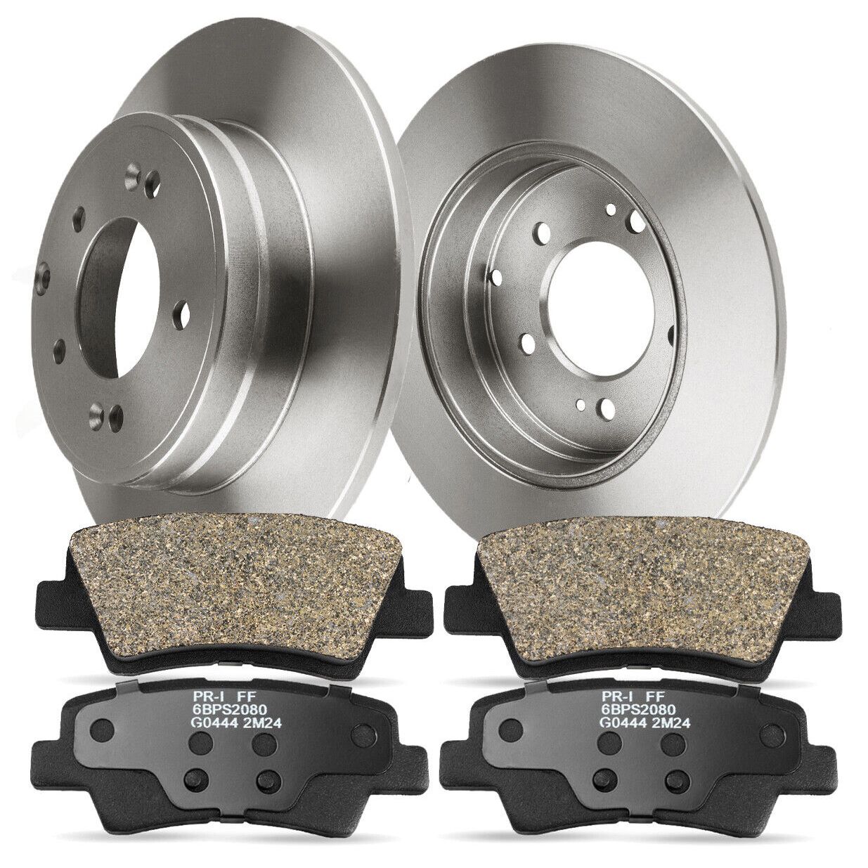 Rear Brake Rotors + Brake Pads For 2012 - 2015 Hyundai Azera Sonata Kia Optima