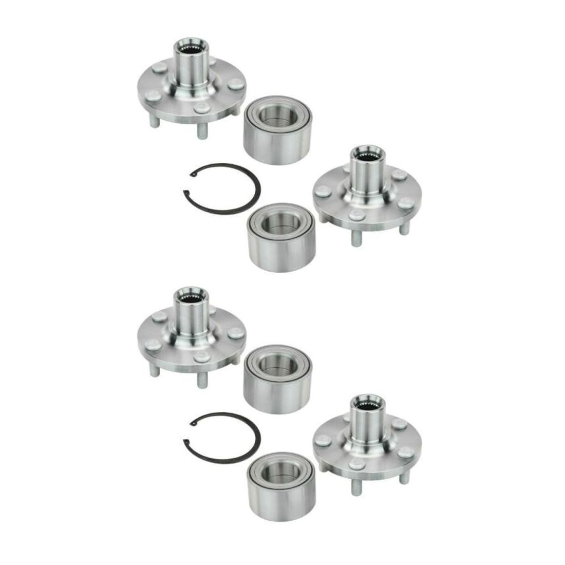 2 Sets Of - Wheel Bearing And Hub Front For 2000-2019 Pontiac Toyota