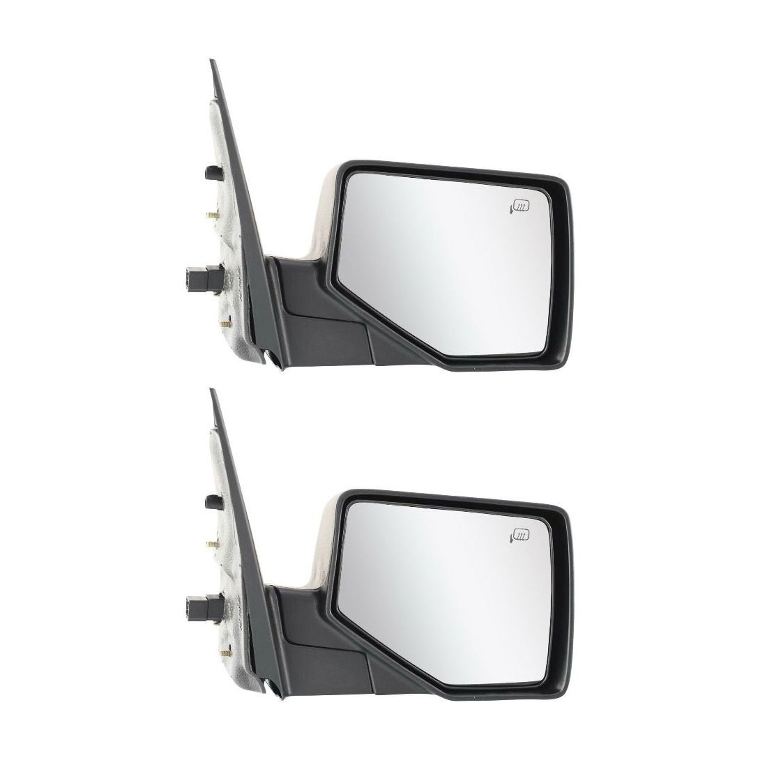 2 Sets Of - Power Mirror For Ford Mercury Passenger Side Heated Textured Black