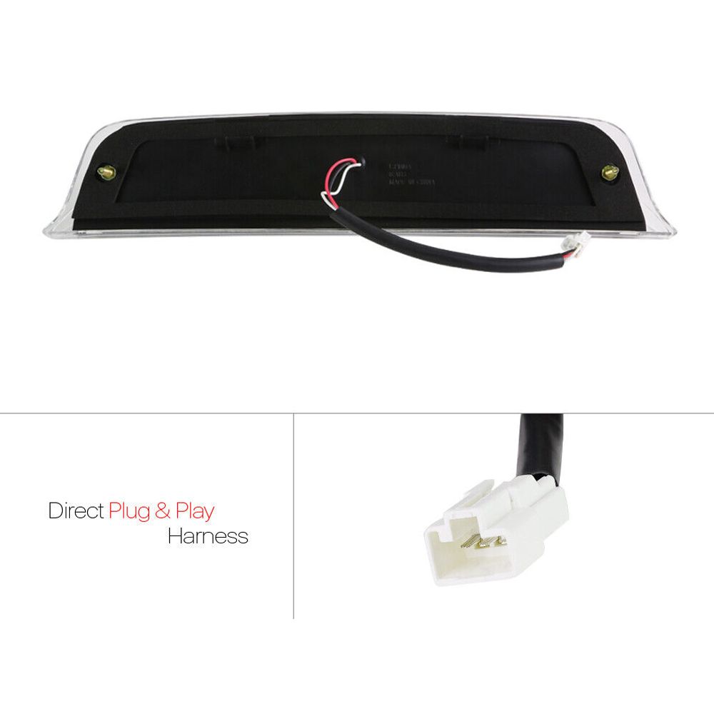 For Nissan A86536-KB2TDEL50FNLB3 Black/Clear] Led Third 3rd Brake Light+ Lamp