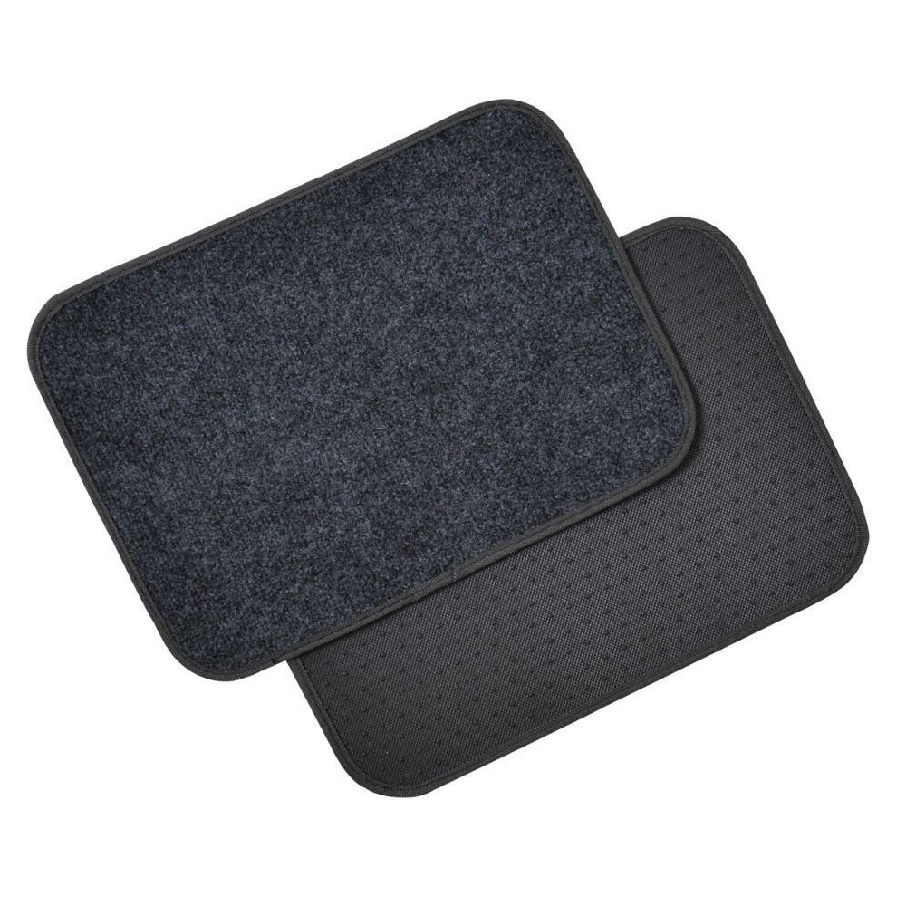 Auto Floor Mats For 2004-2017 Canyon Car SUV Carpet W/Heelpad 4PC-Dark Gray