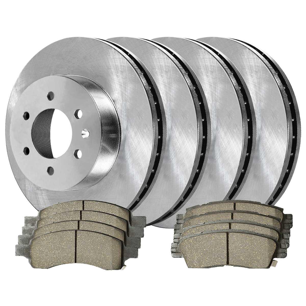 For 2007-2016 2017 GMC Acadia 2009-2017 Traverse Front Rear Rotors Ceramic Pads