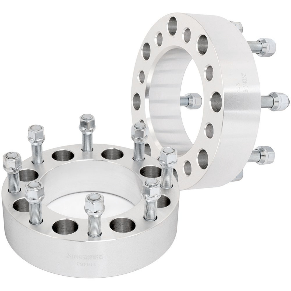 2Pcs 2" Thick 50mm 8x6.5 To 8x180 Wheel Spacers Adapter For Chevy GMC Hummer