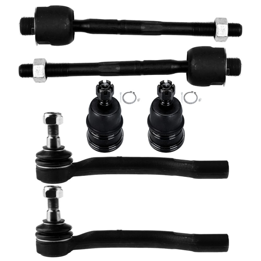6x Complete Front Ball Joints Tie Rod Ends For Acura 01-05 MDX Honda 03-05 Pilot