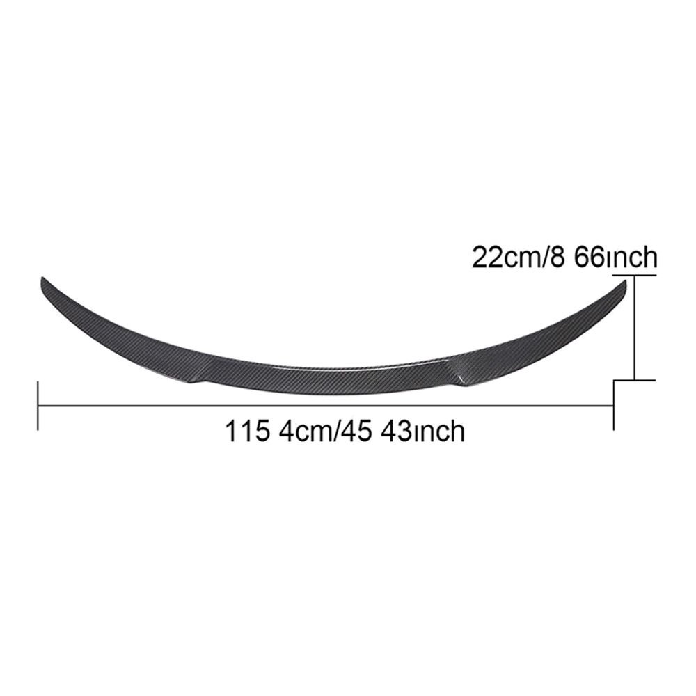Fits 20-23 Tesla Model Y IKON Style Rear Trunk Spoiler Wing Dry Carbon Fiber