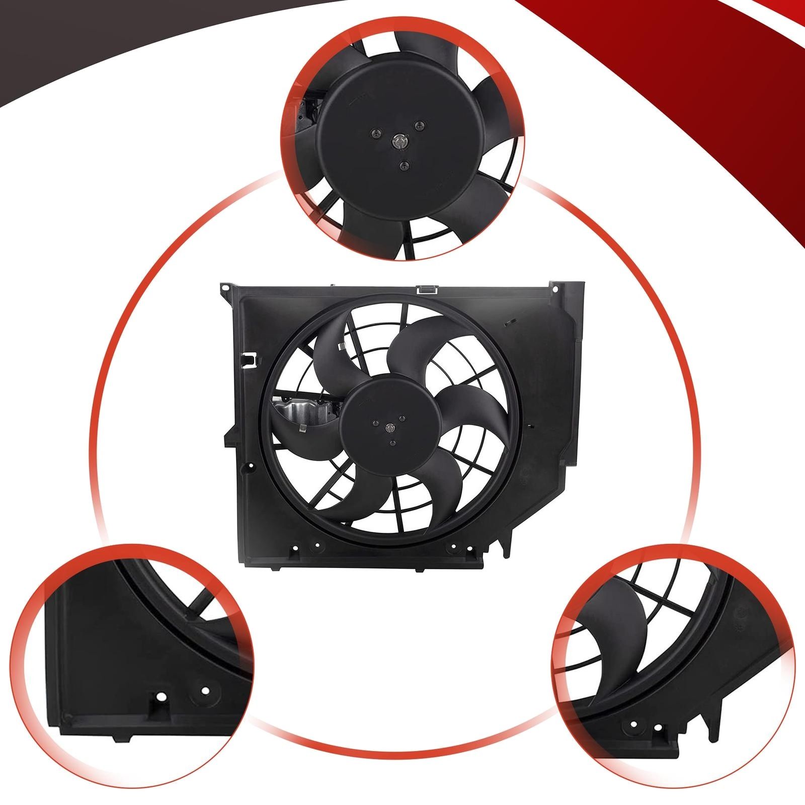 Radiator Cooling Fan Assembly For 2001-2005 BMW 330Ci Base Convertible E46