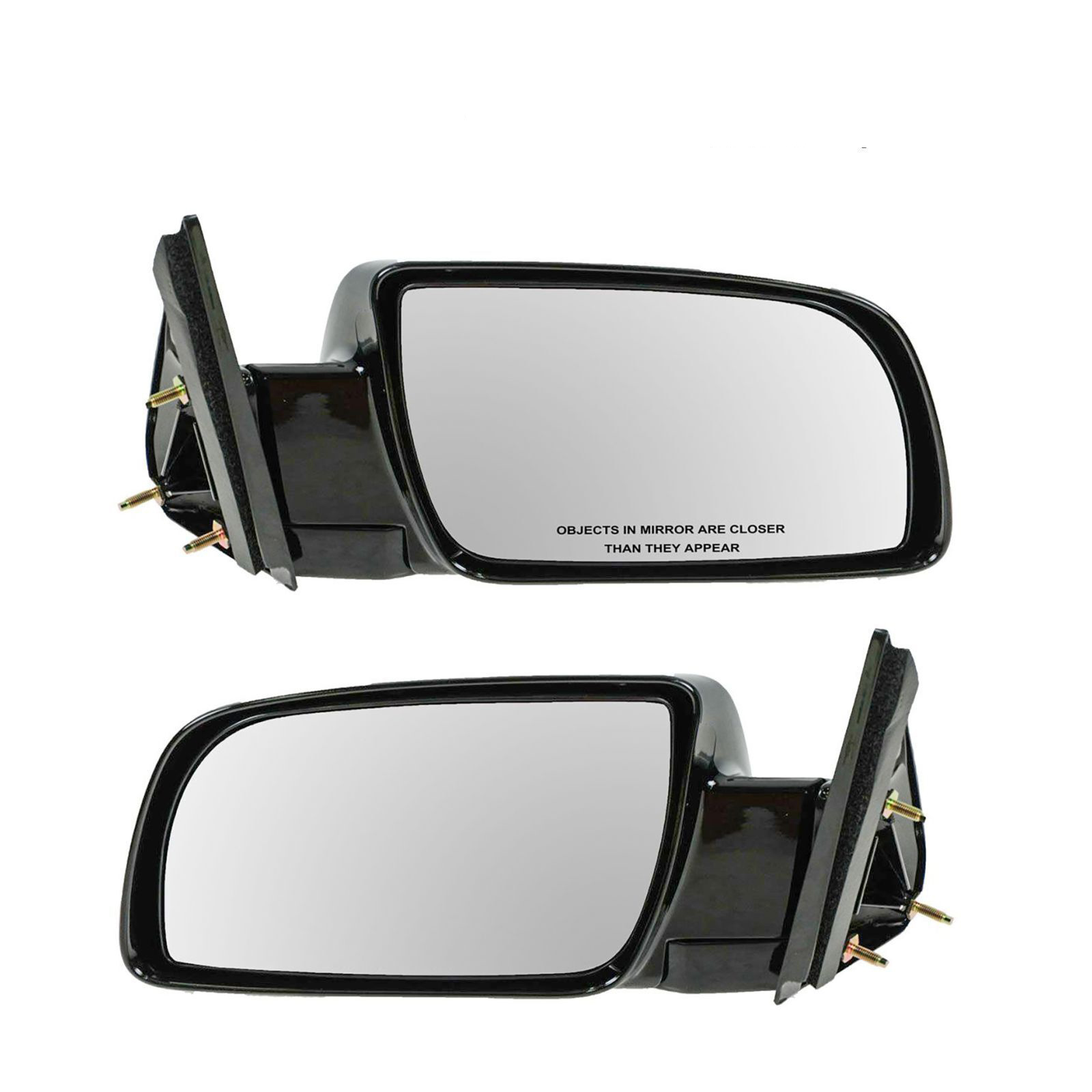 Manual Black Side Mirrors Left/Right Pair Set Of 2 For Chevy GMC Truck