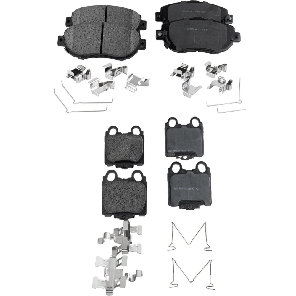 Front And Rear Ceramic Brake Pad Set For 2001-2003 Lexus IS300 Base Sedan