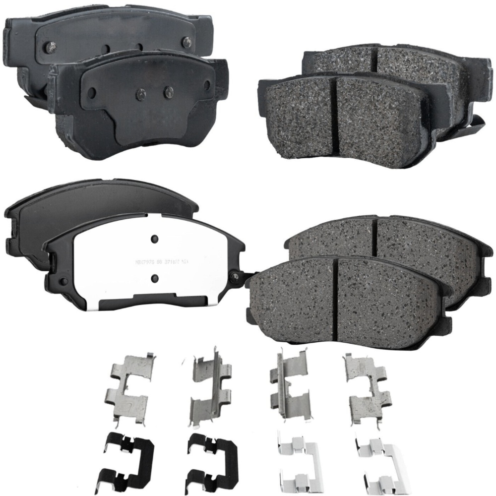 Brake Pad Set For 2003-2005 XG350 2004-2006 Amanti Front And Rear Set Of 2 FWD