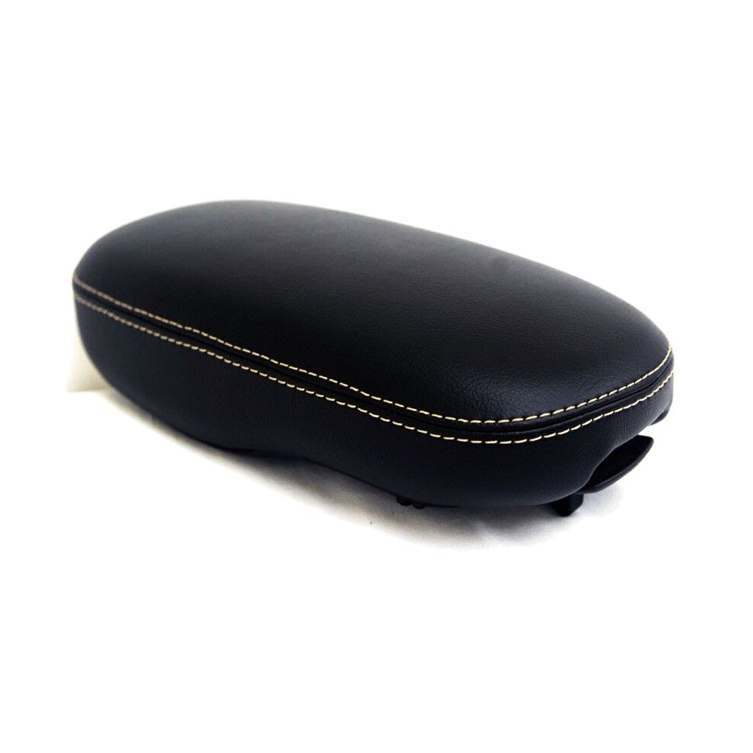 Center Console Armrest Leather Synthetic Cover For Kia Soul 14-19 Beige Stitch