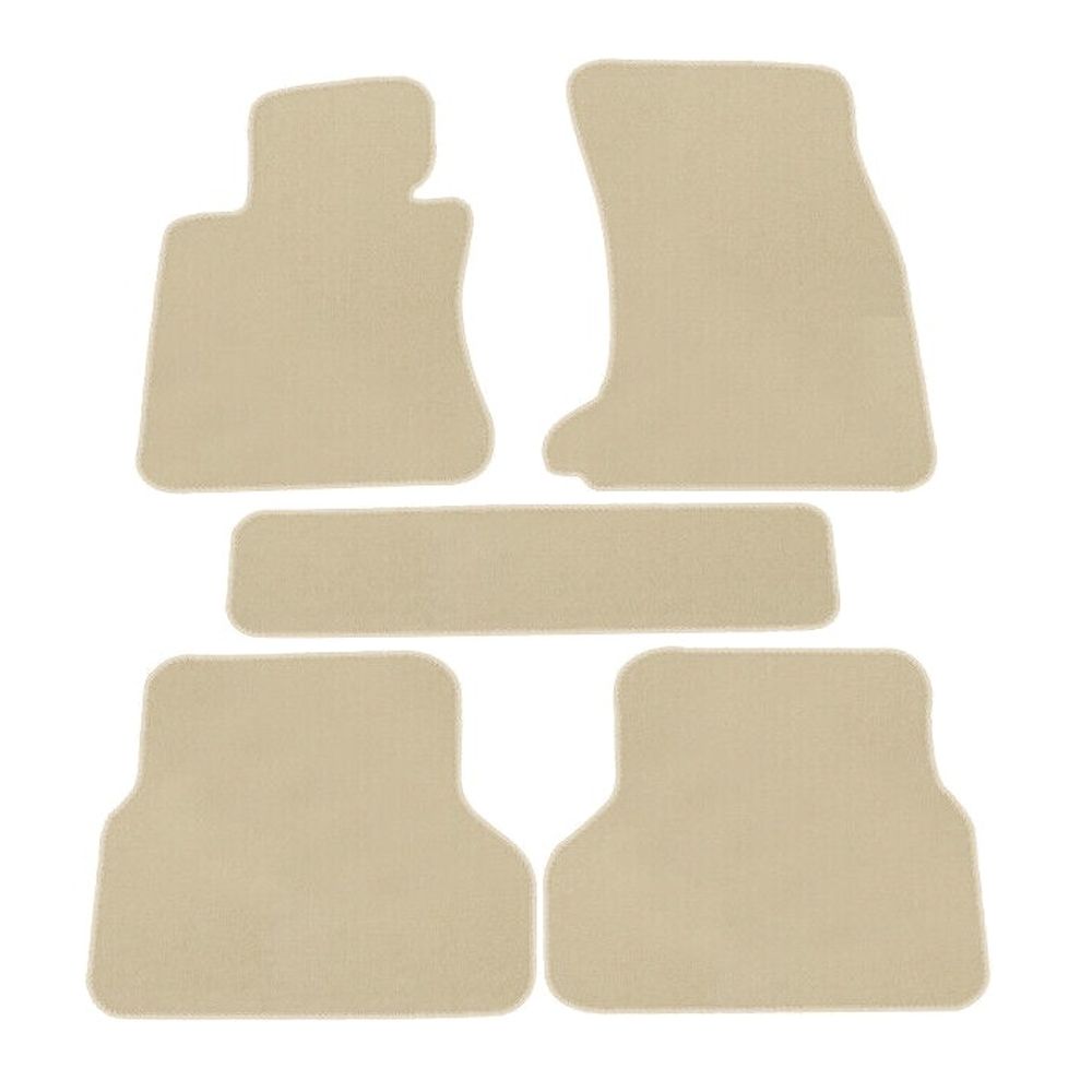 For 2004-2009 525i Base Sedan E60 5 5i Floor Mats Liner Nylon Beige Carpet 5PC
