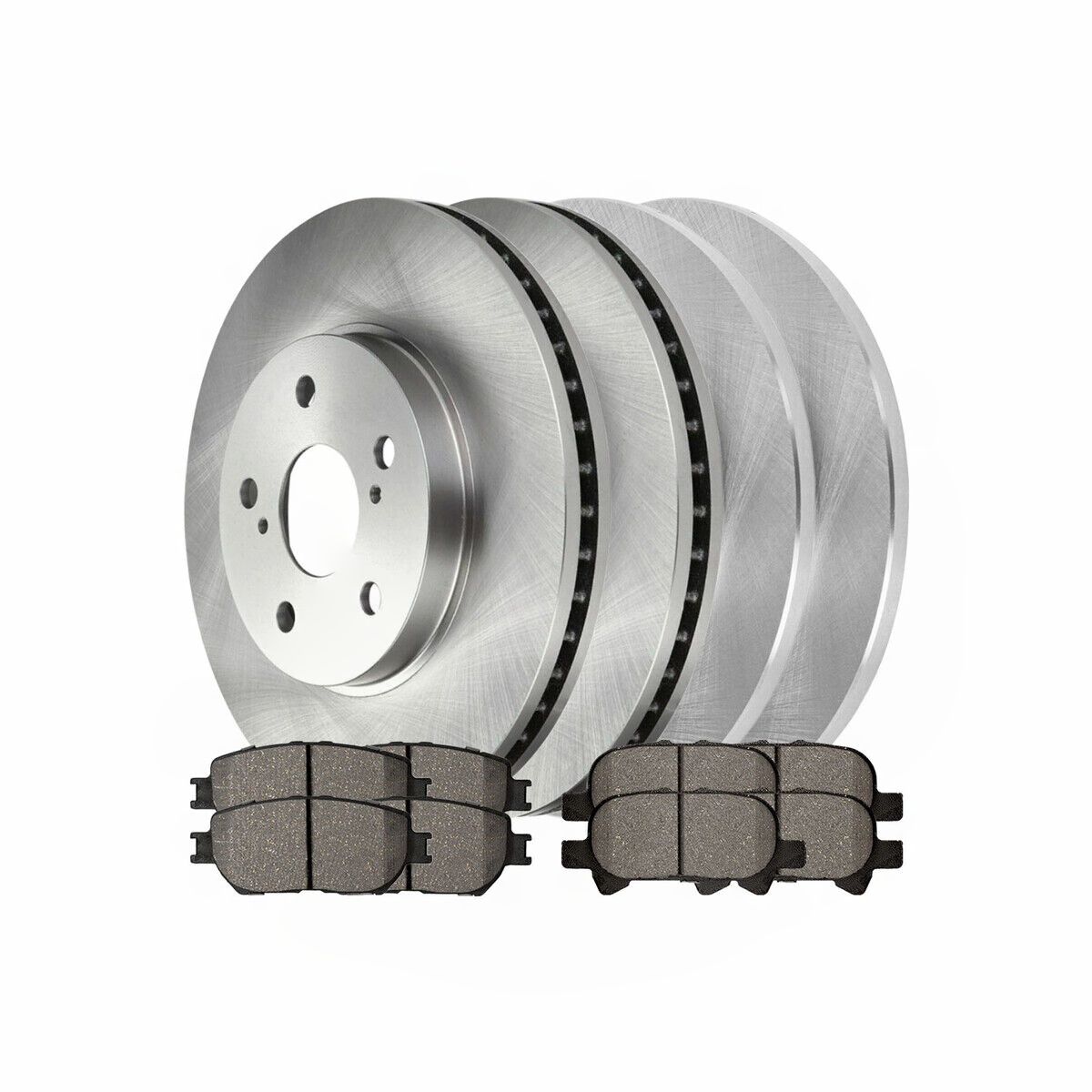 Front & Rear Brake Rotors & Ceramic Pads Kit For Toyota Avalon Camry Solara