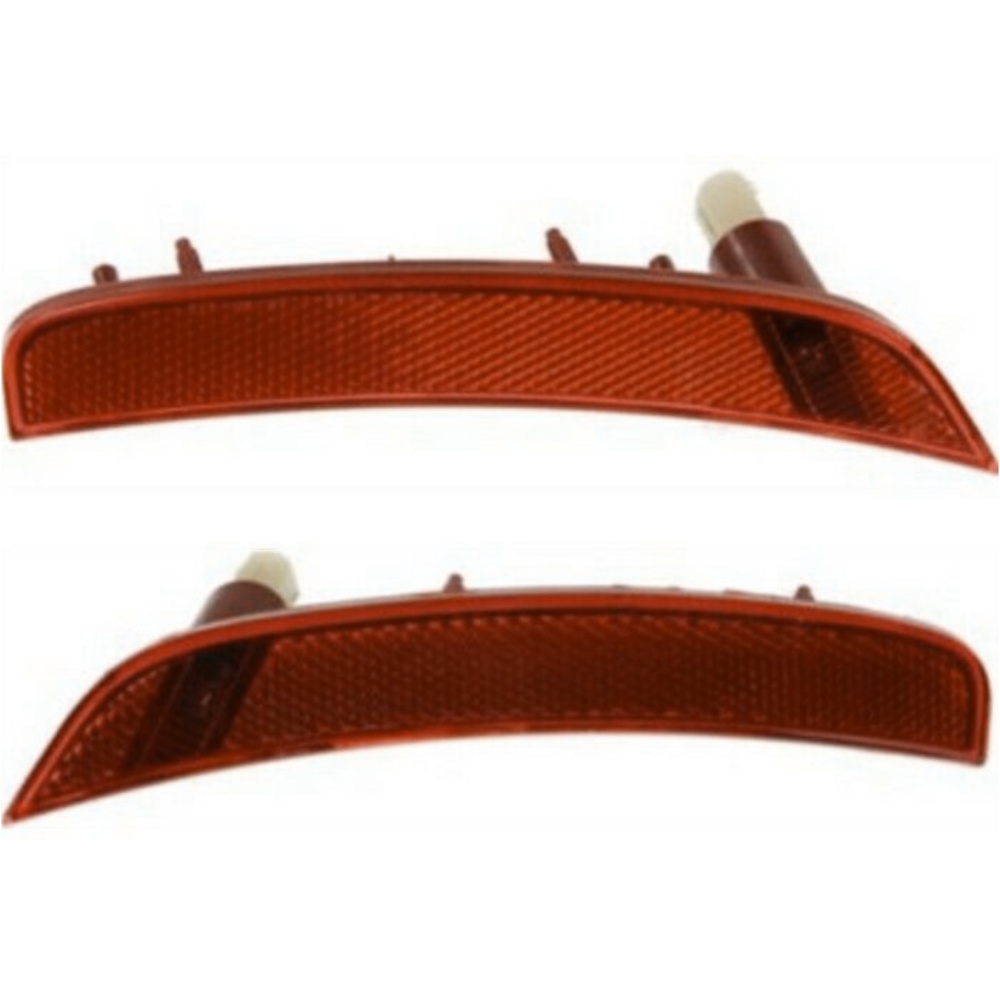 Side Marker Set For Fiat 2012-2017 500 Rear Left And Right Red With Bulb 2Pc