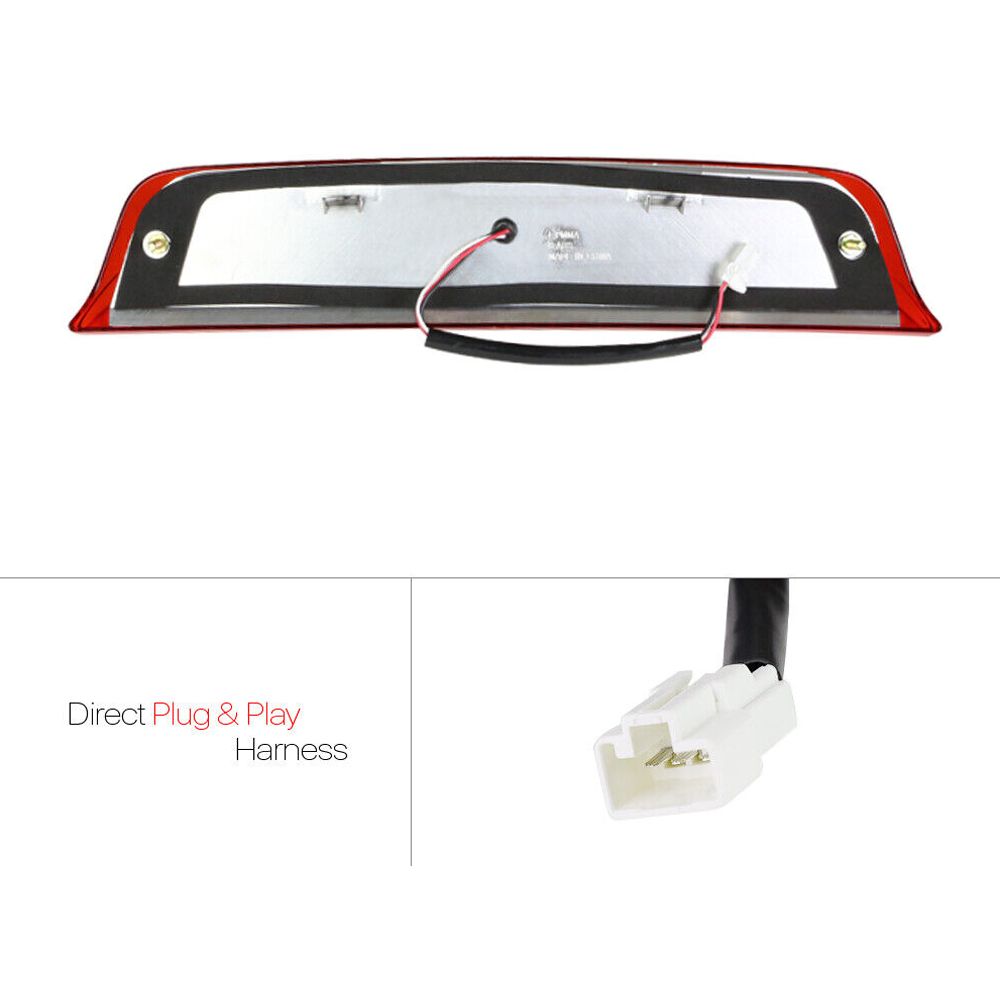 For 09-16 Nissan Frontier PRO-4X Chrome/Red] Led Third 3rd Brake Light+ Lamp