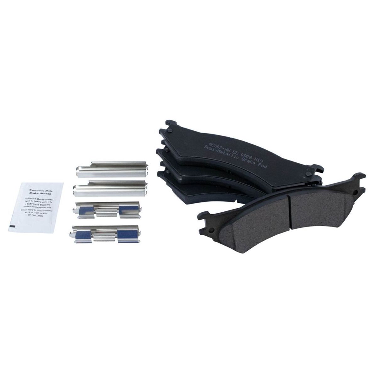 For 03-07 E-250 Front & Rear Premium Posi Semi-Metallic Disc Brake Pad Set Kit