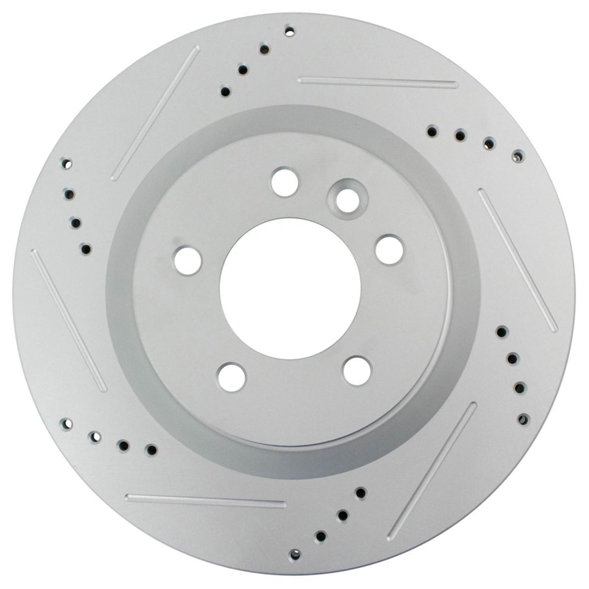 Brake Rotor Drilled & Slotted Coated Front Pair For 05-09 LR3 Sport Utility SUV