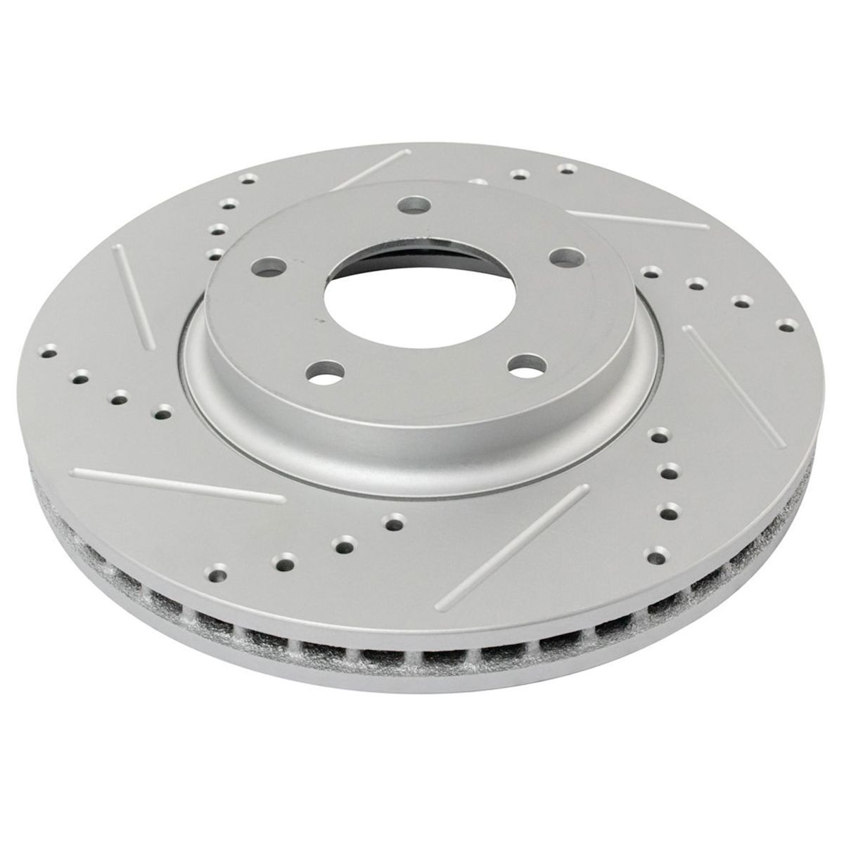Front Rear Performance Drilled Slotted Zinc Coated Rotor Kit For Nissan