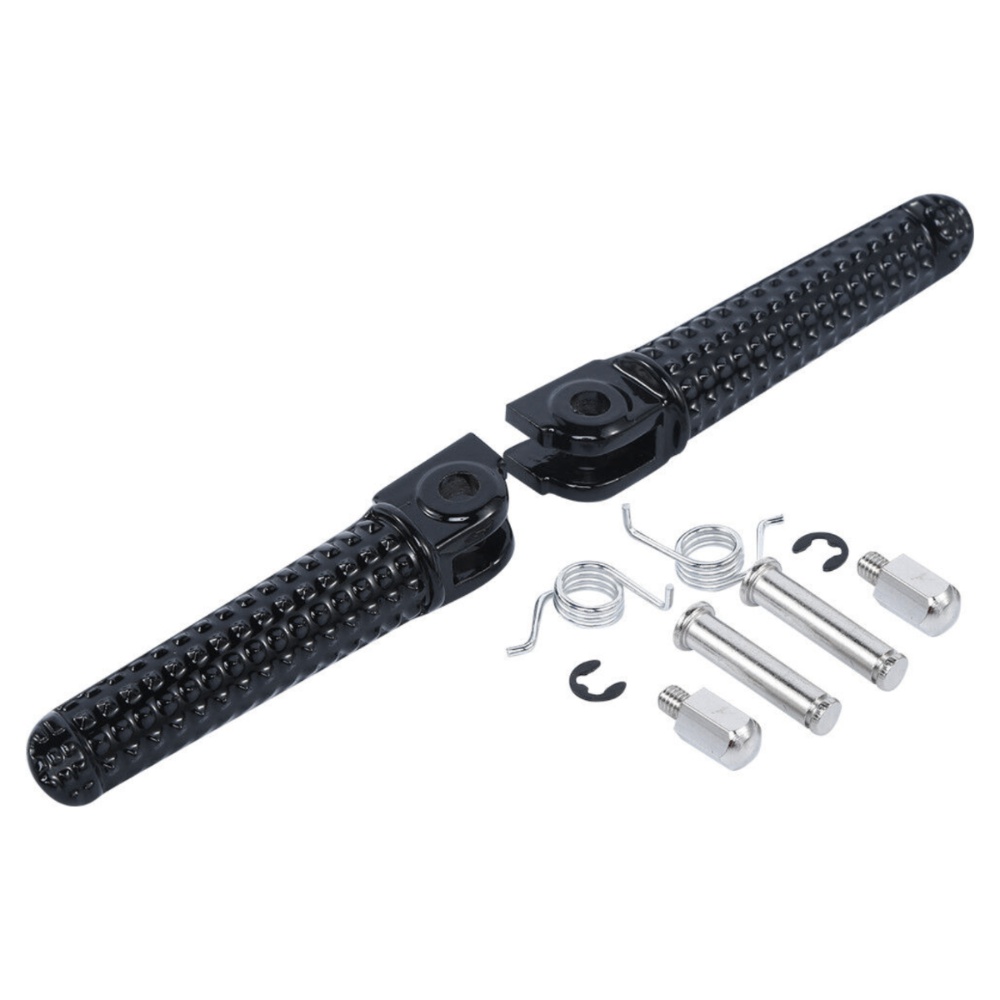 2 Sets Of - Long Black Front Footrests Foot Pegs For YZF R1 YZF R6 YZF R6S YZF R6 R6S