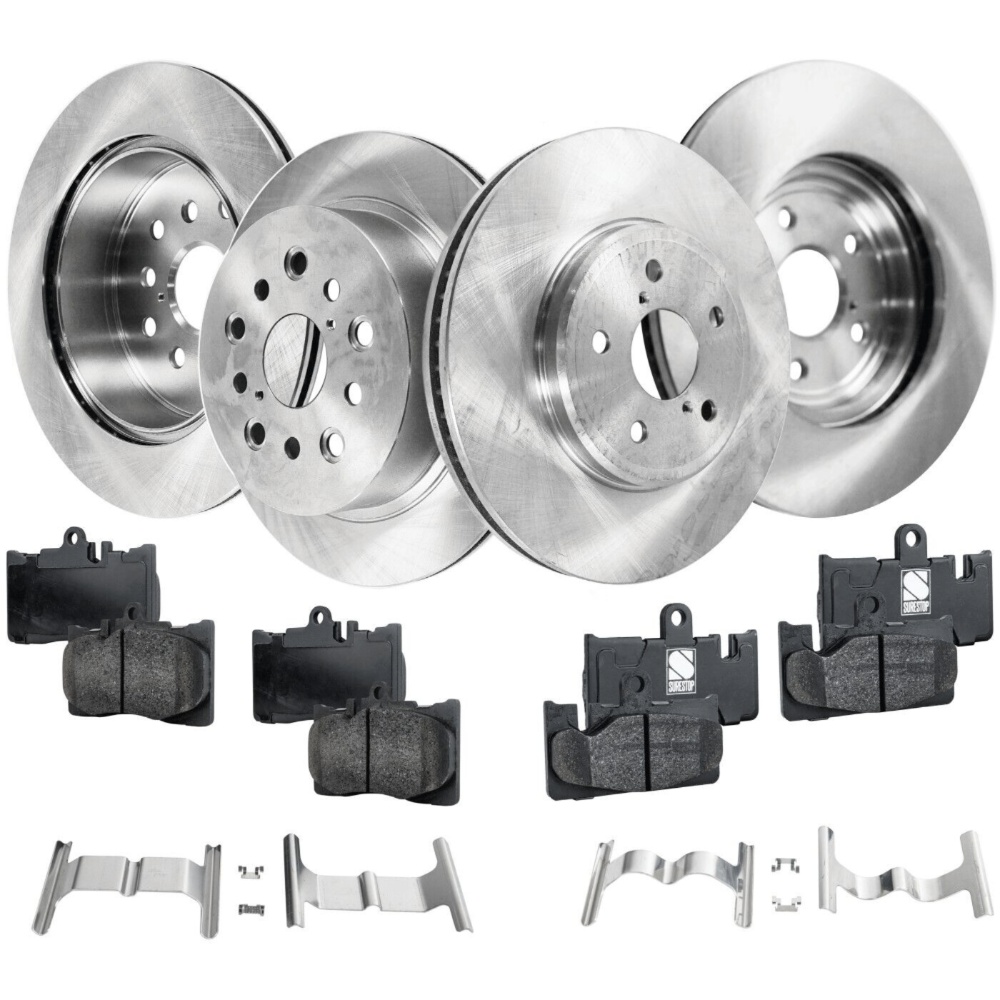 Brake Disc And Pad Kit For 2001-2006 Lexus LS430 Base Sedan Front And Rear