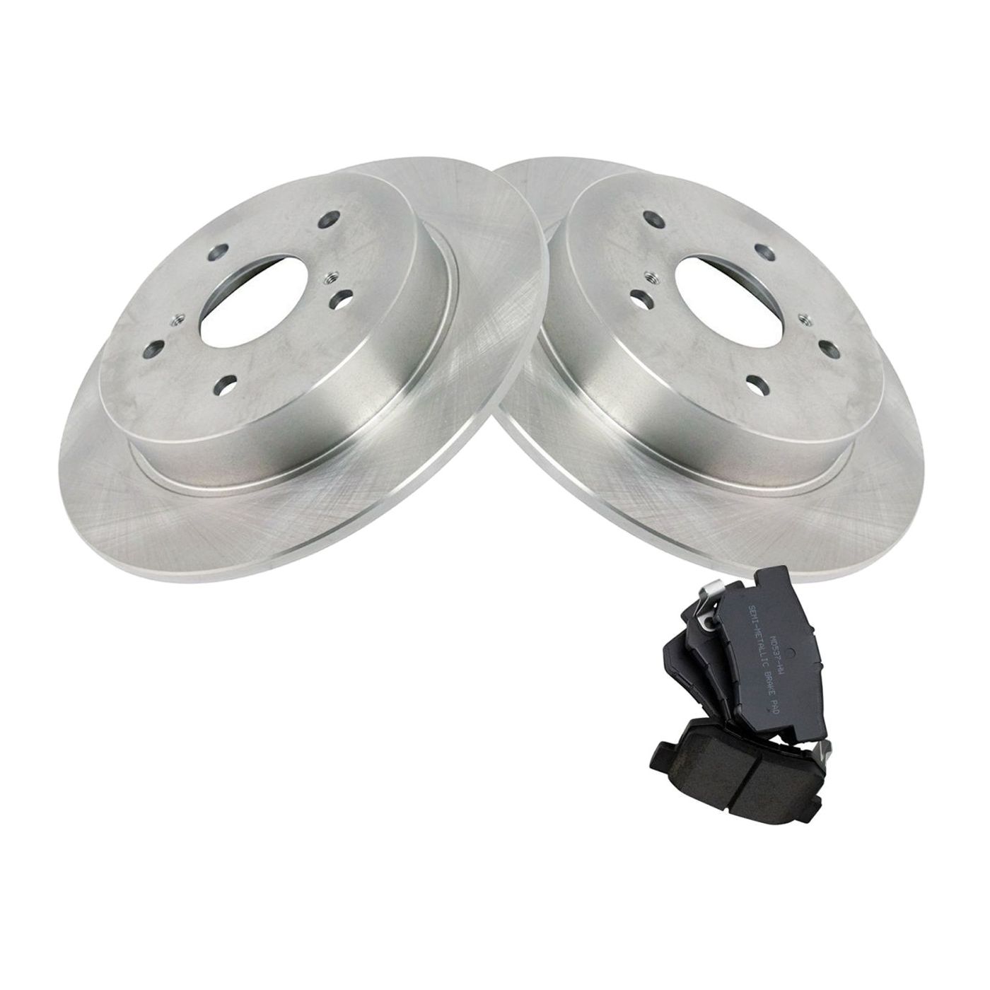 For 10-13 SX4 Sport SE Sedan Rear Posi Semi-Metallic Brake Pads & Rotor Kit