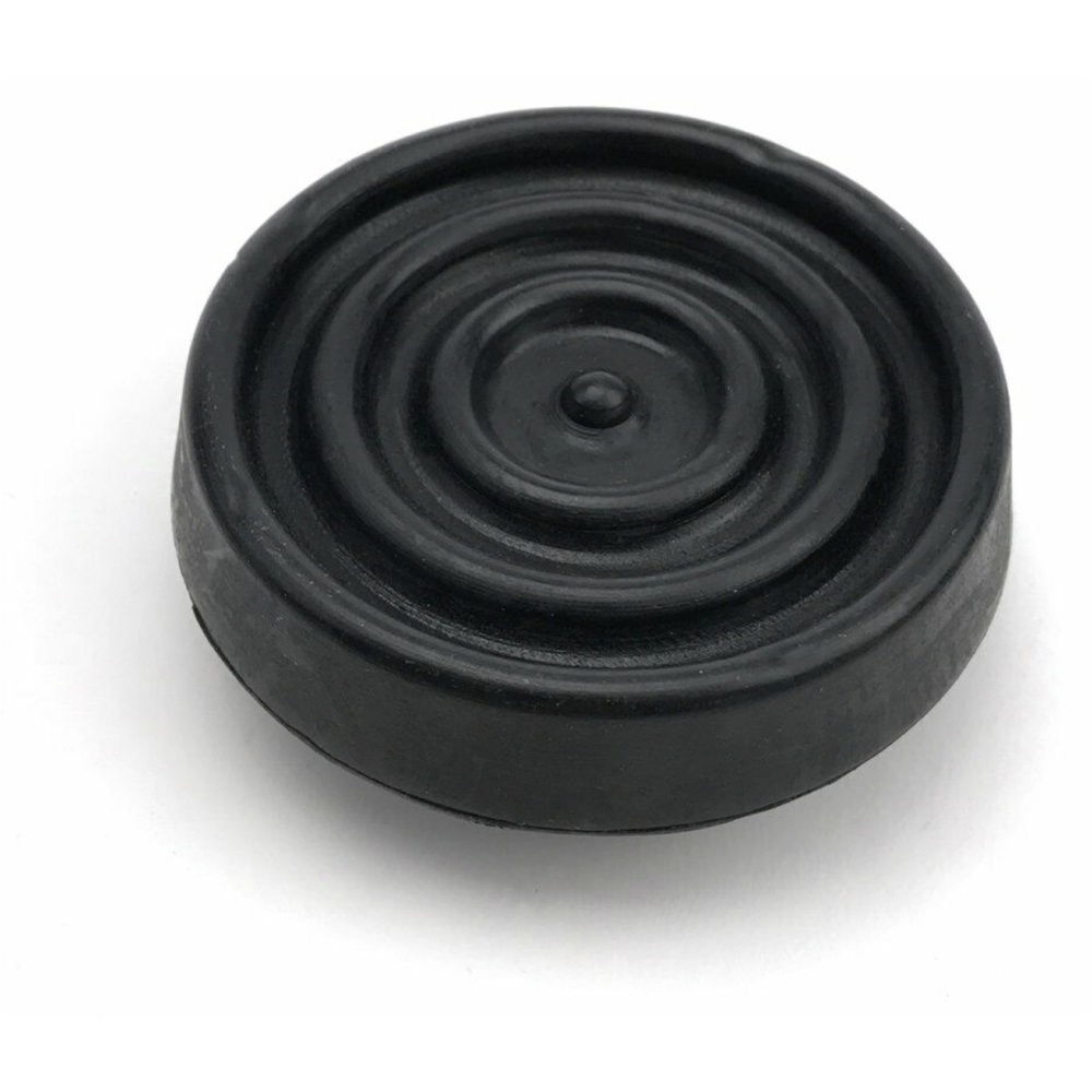 ROUND RUBBER BRAKE PEDAL PAD 3.25" DIAMETER WITH 1.5" MOUNTING STUD HOT ROD