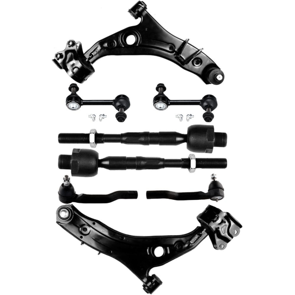 8pcs For 2007-2014 Edge 2007-2015 MKX Front Control Arm Tie Rod Ends Sway Bars
