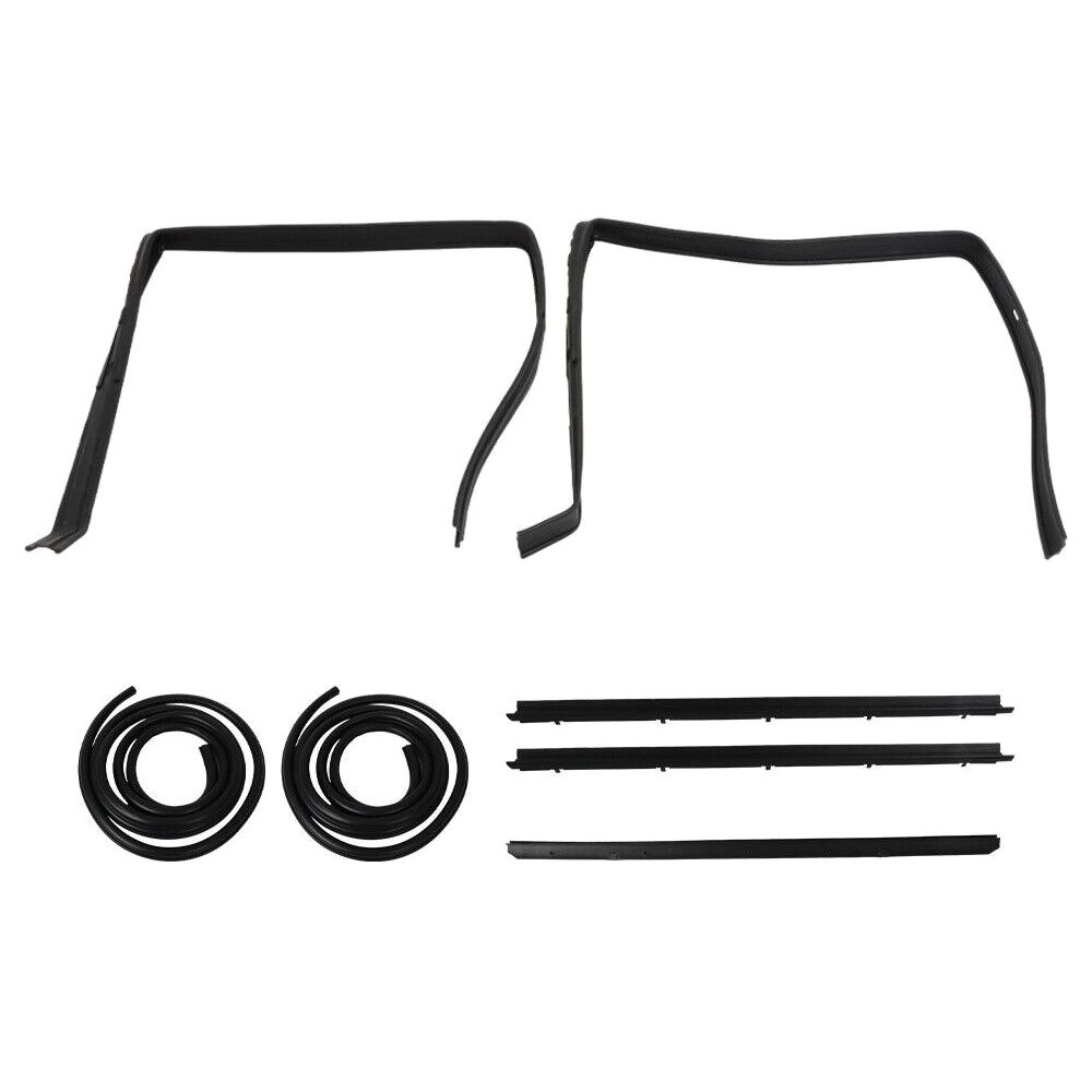 For 83-92 Chevrolet S10 Tahoe Extended Cab Pickup Door Seal Kit Matte Black