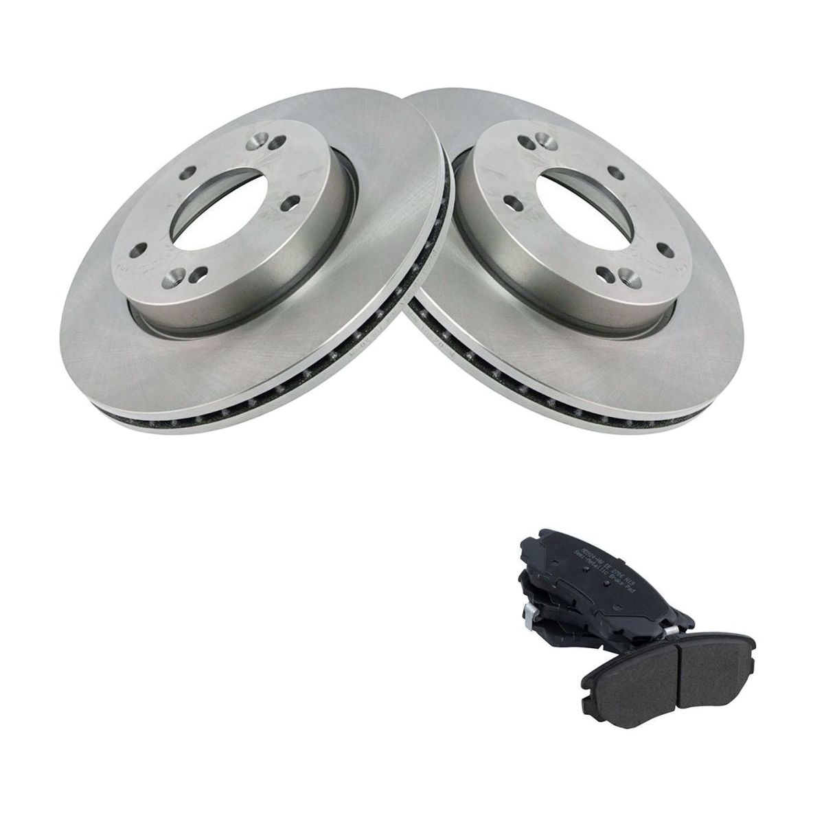 Front Semi Metallic Brake Pad & Rotor Kit W For 10-11 Soul 2u Hatchback 1.6L