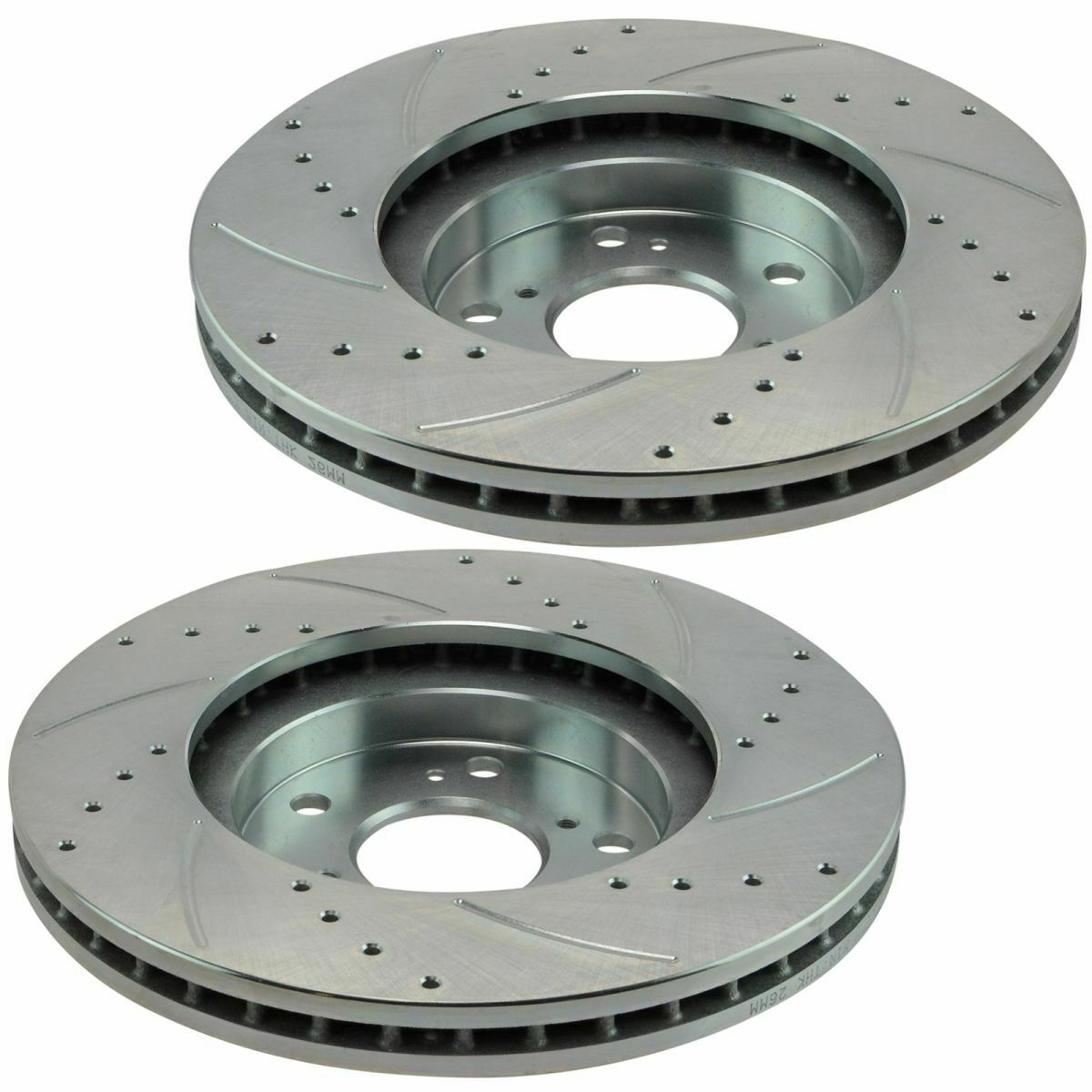 Brake Rotor Drilled Slotted & Metallic Pad Front & Rear Kit For Audi VW