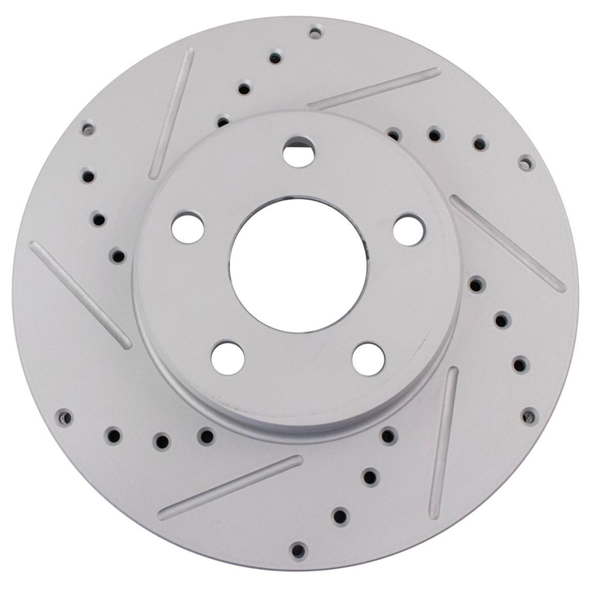 Drilled & Slotted Front Coated Brake Rotor For Chevy