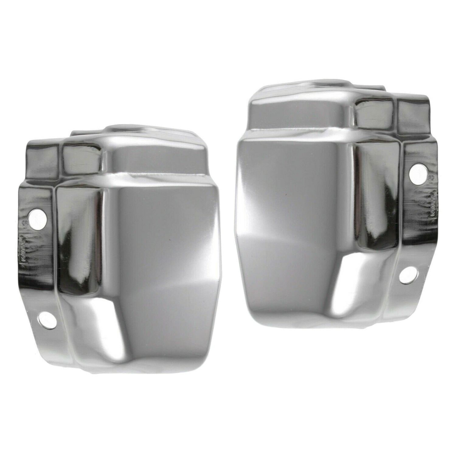 Bumper End Caps For Nissan 1986-1992 D21 Set Of 2 Front Chrome
