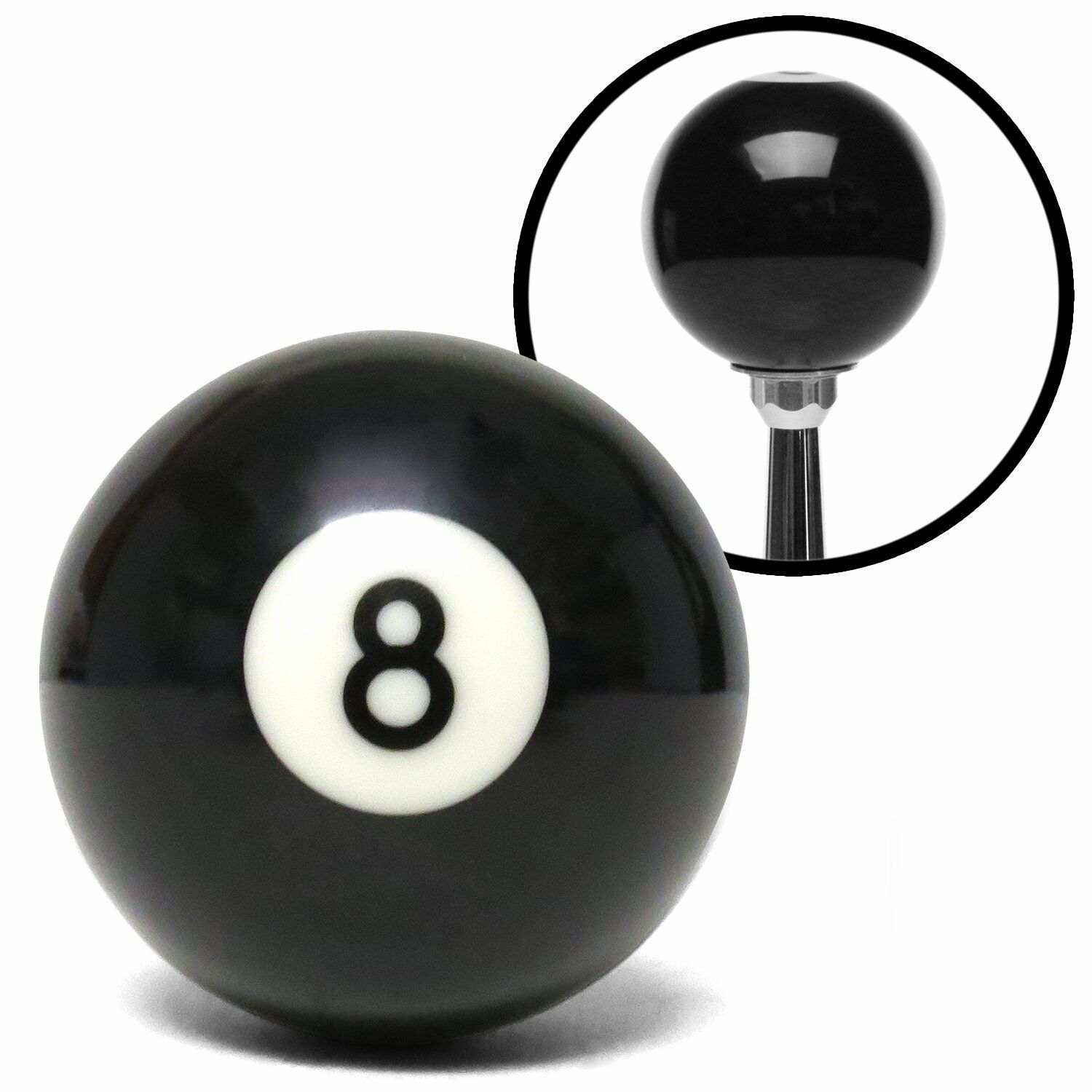 8 Eight POOL BILLIARD BALL Custom GEAR SHIFTER SHIFT KNOB Car Lever Black