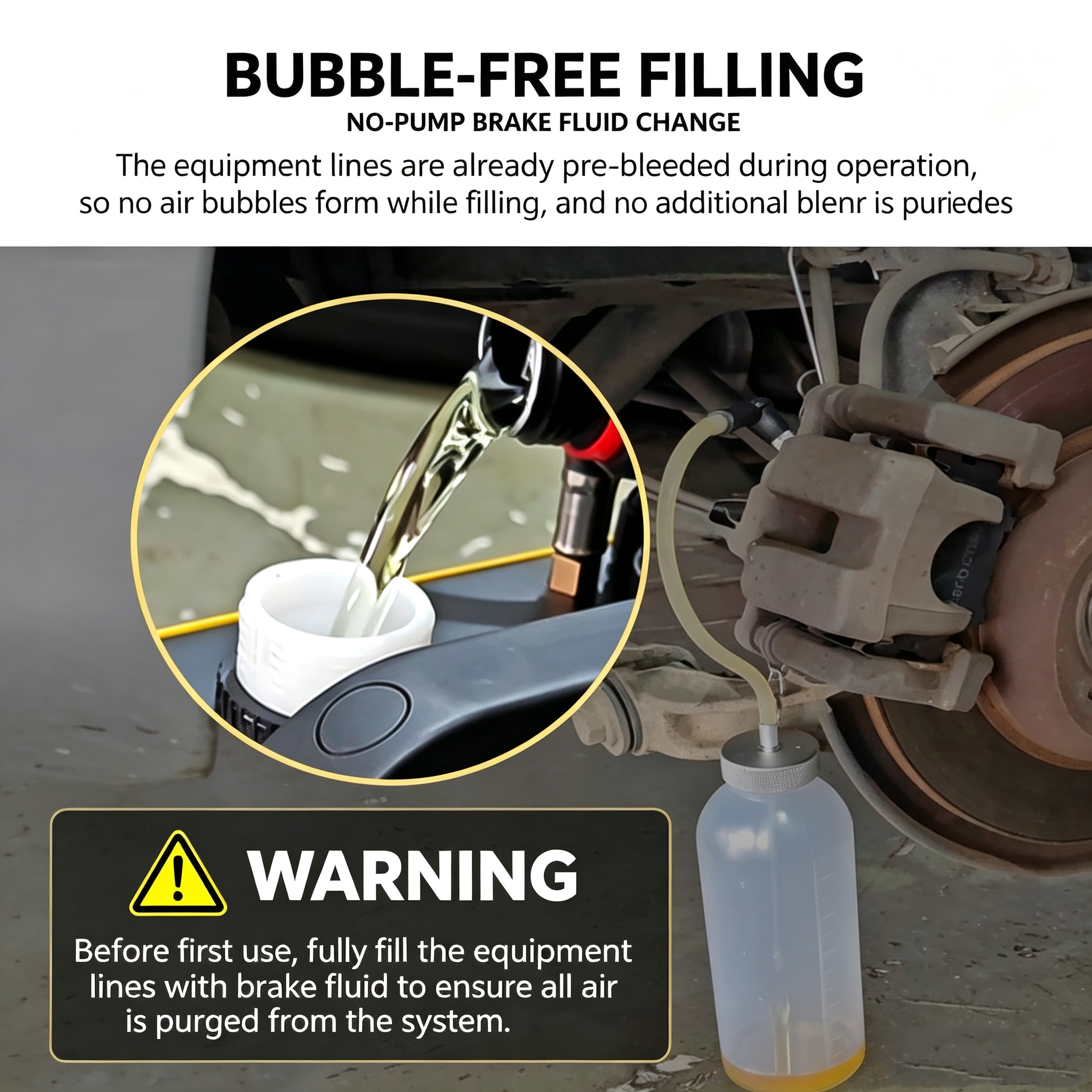 110V Automatic Brake Fluid One-Person Exchange Machine 16 Adapters, Precise Adjustable Pressure, Vacuum Air-Free Filling, Fully Auto Pressure Bleeder