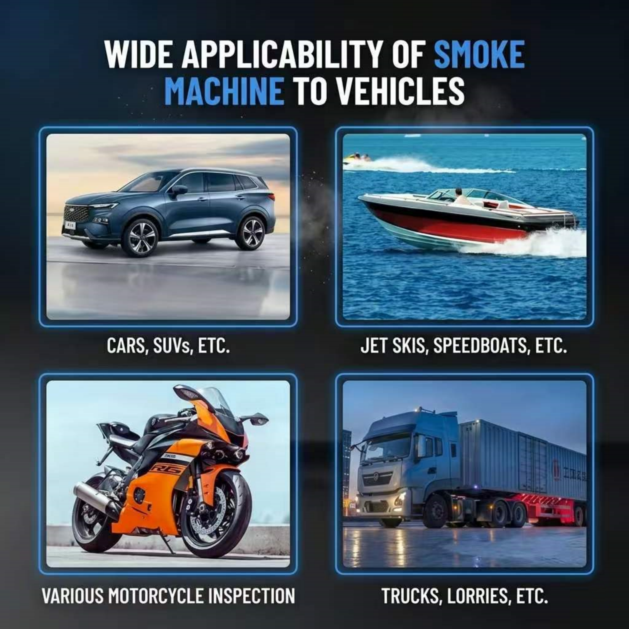 Automotive Smoke Machine Leak Detector,Dual Mode EVAP Vacuum Tester, Dual Mode Leak Detector,Fast Thick Smoke Output,90°C Smart Temp Protection